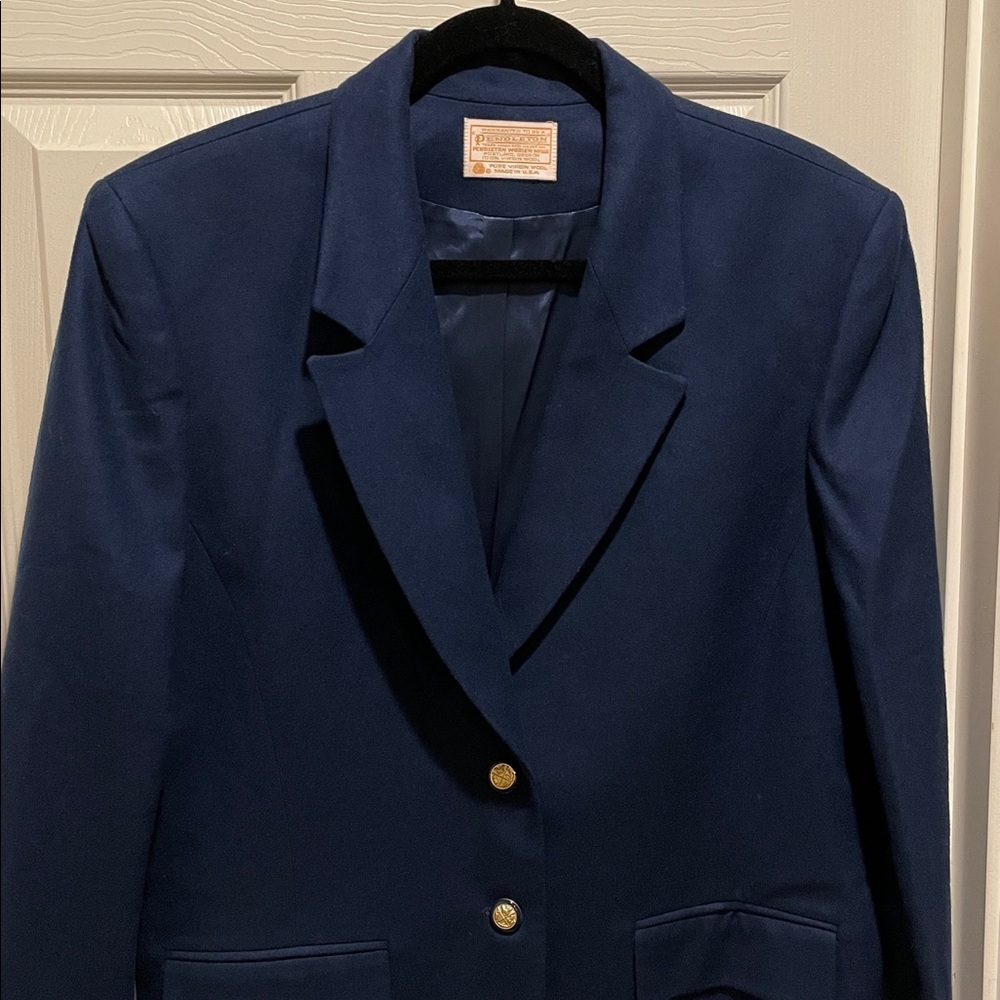 Pendleton virgin wool two button blazer - image 3